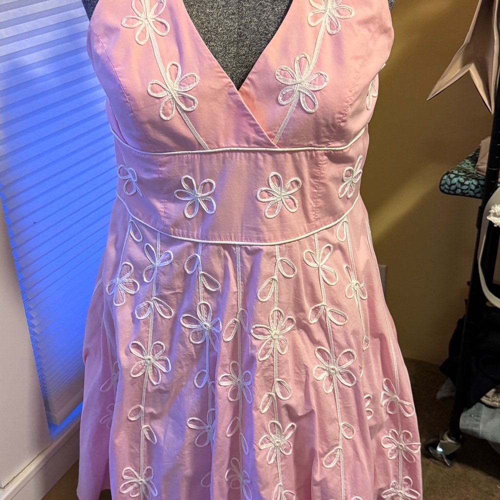 Lilly Pulitzer Vintage Cotton Floral Appliqué Sundress in EUC Sz 12 (now 6-8)